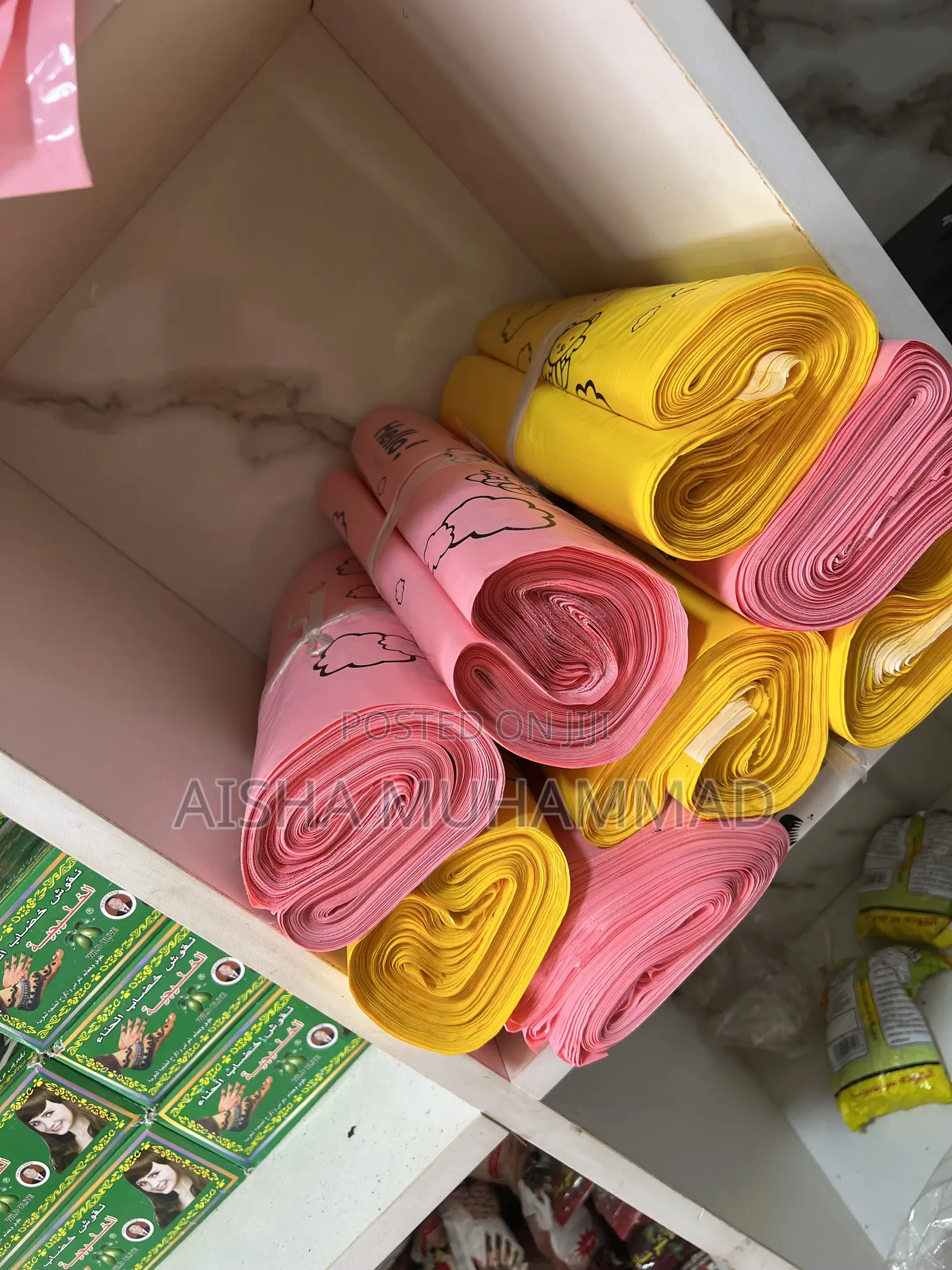 Hello Design Packaging Rubber Bags – Pink, Purple Yellow Courier Bag
