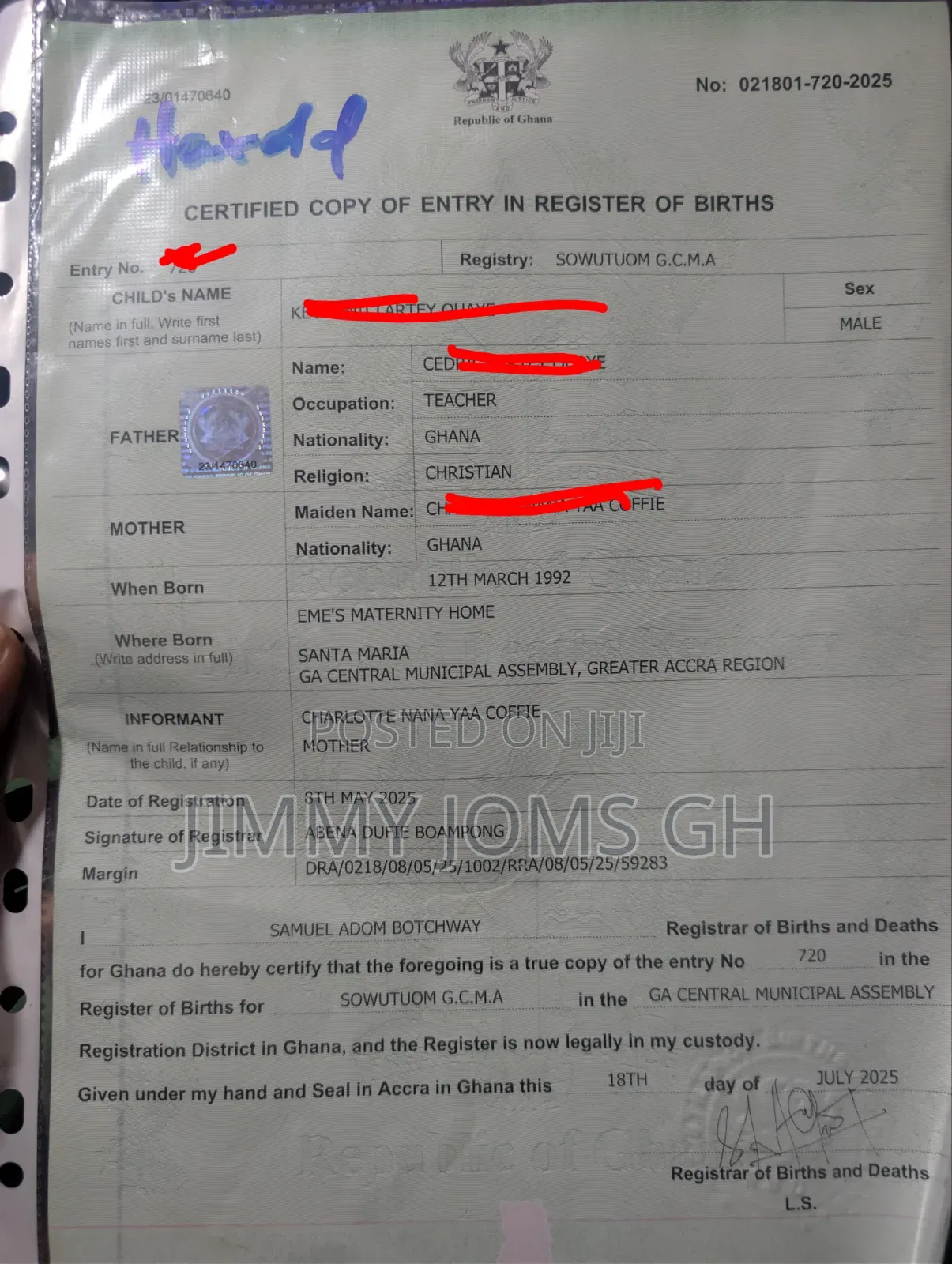 Passport and Birth Certificate