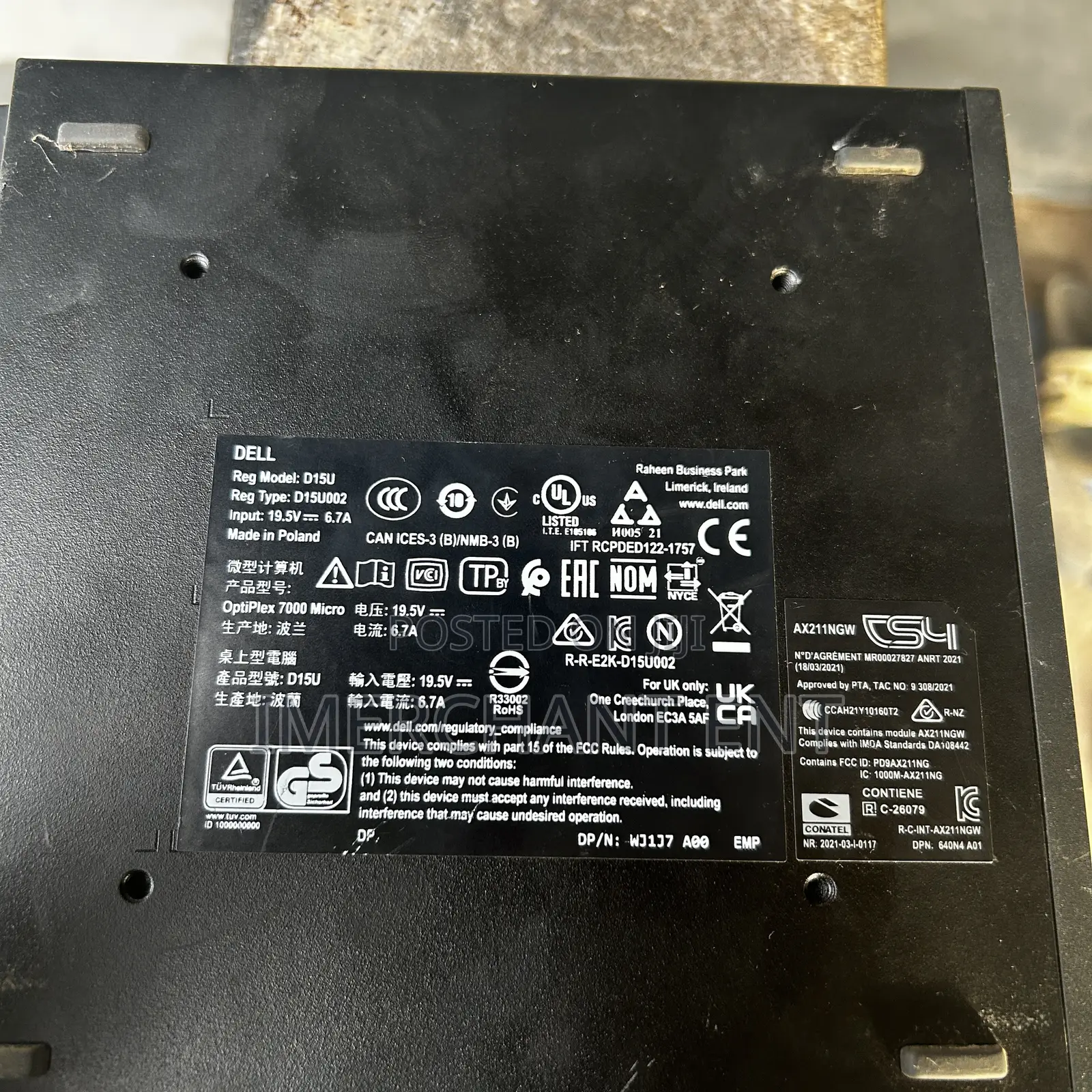 Desktop Computer Dell Optiplex 7000 MT 16GB Intel Core i5 SSD 256GB
