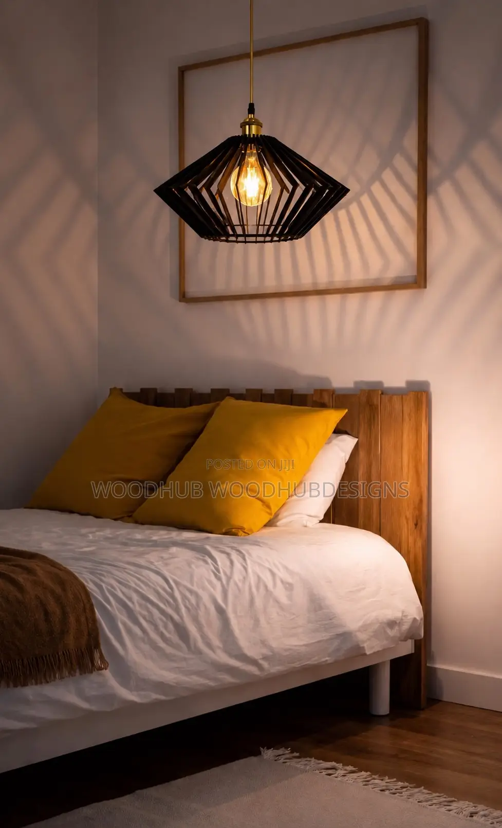 Blkrown -Wooden Pendant Lamp (Custom Size and Colors on Request)