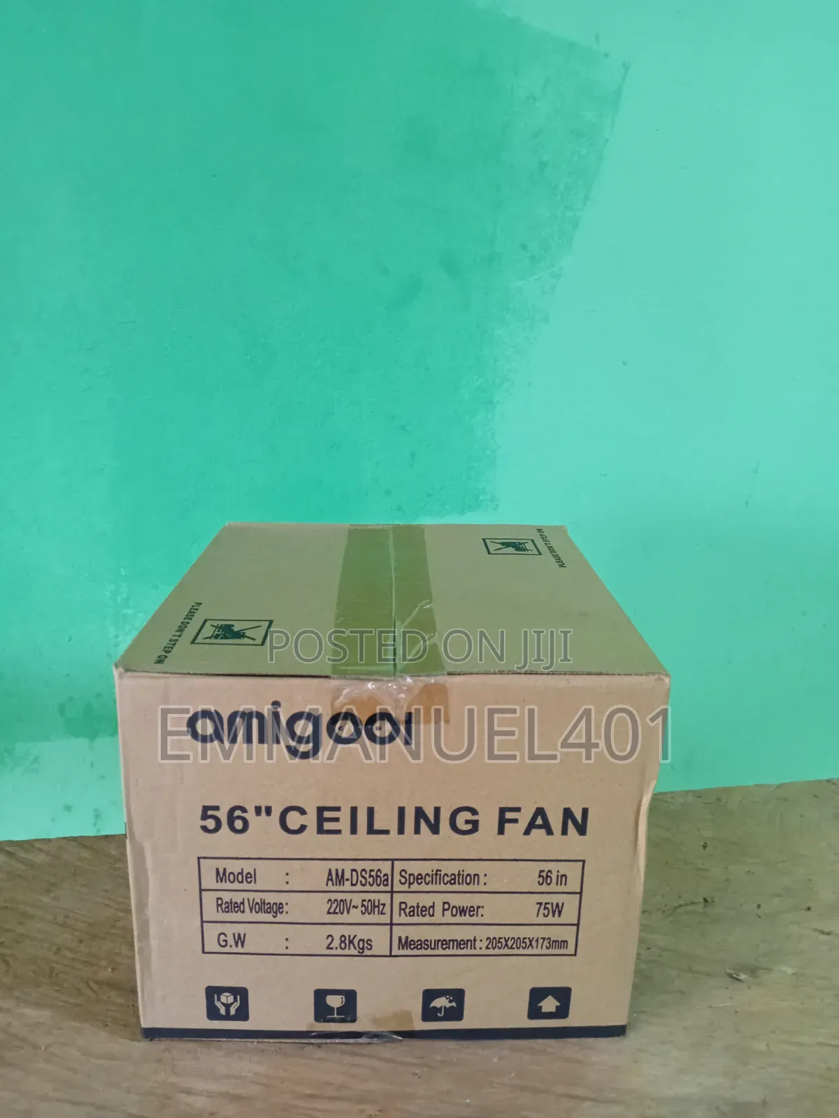 Amigool 56" Heavy-Duty Ceiling Fan - Durable Quiet Cooling