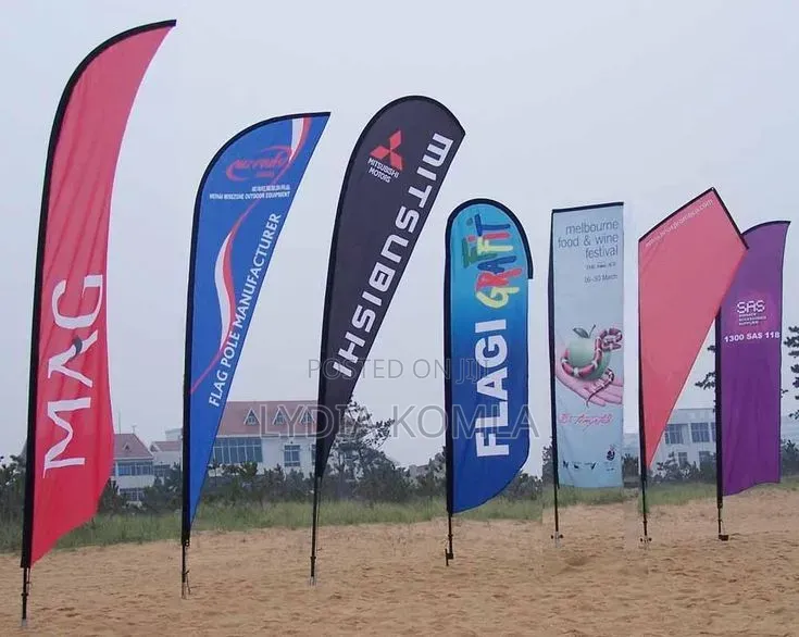 Teardrop,Feather,Telescopic Flag With Printing