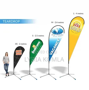 Teardrop,Feather,Telescopic Flag With Printing