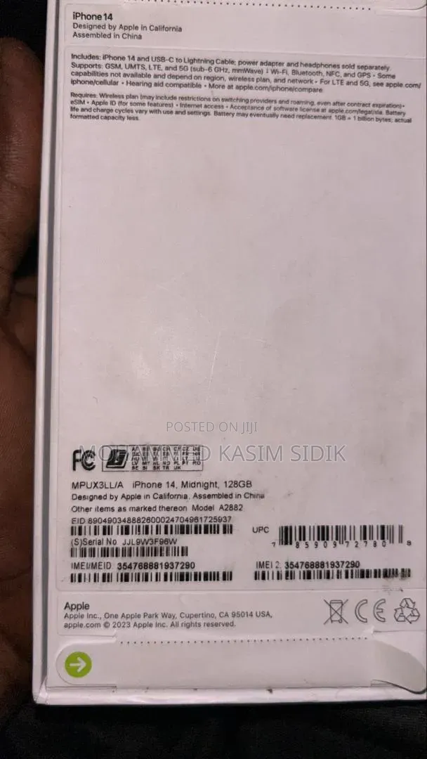 New Apple iPhone 14 128 GB White