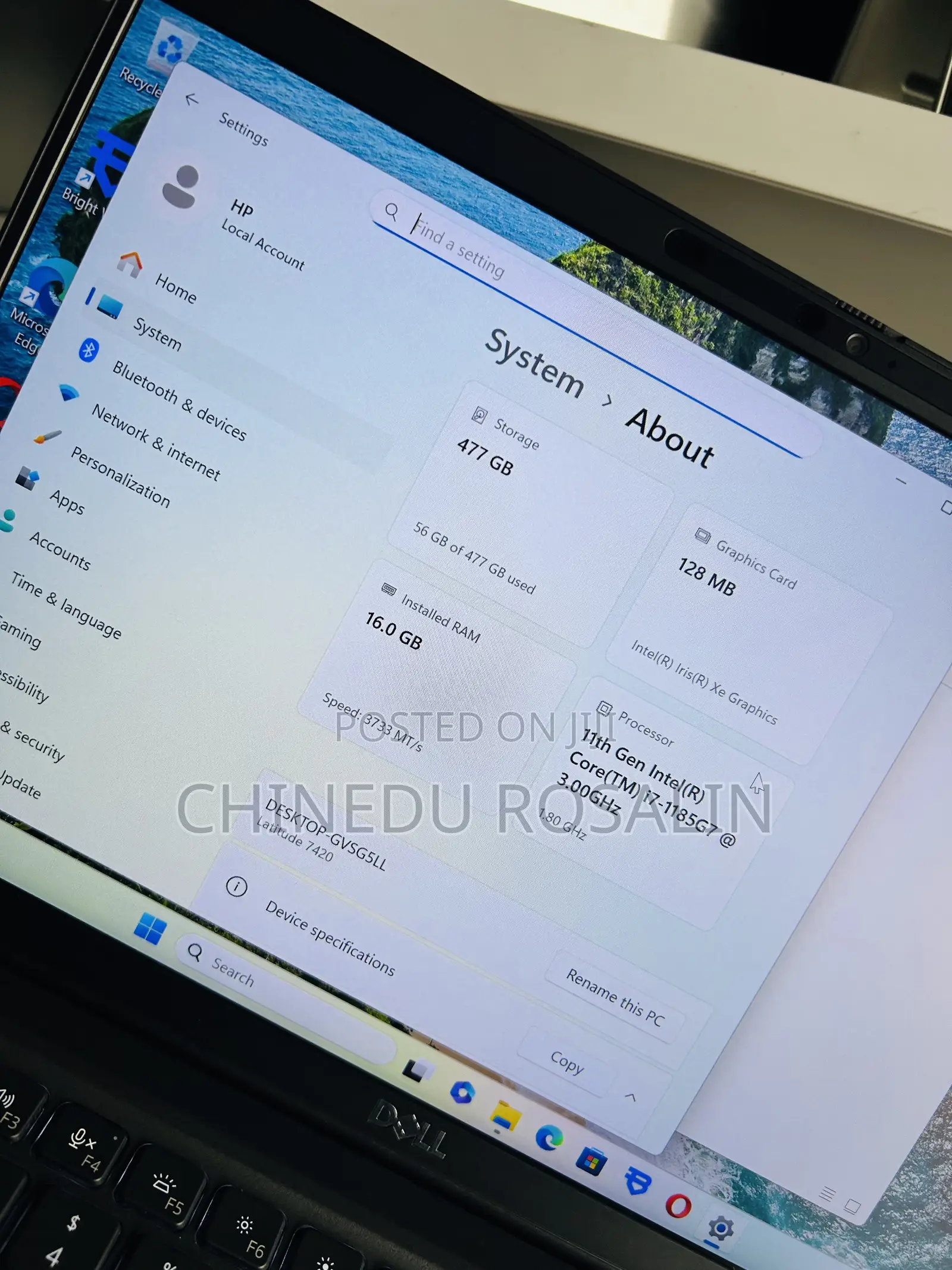 Laptop Dell Latitude 7420 16GB Intel Core i7 SSD 512GB