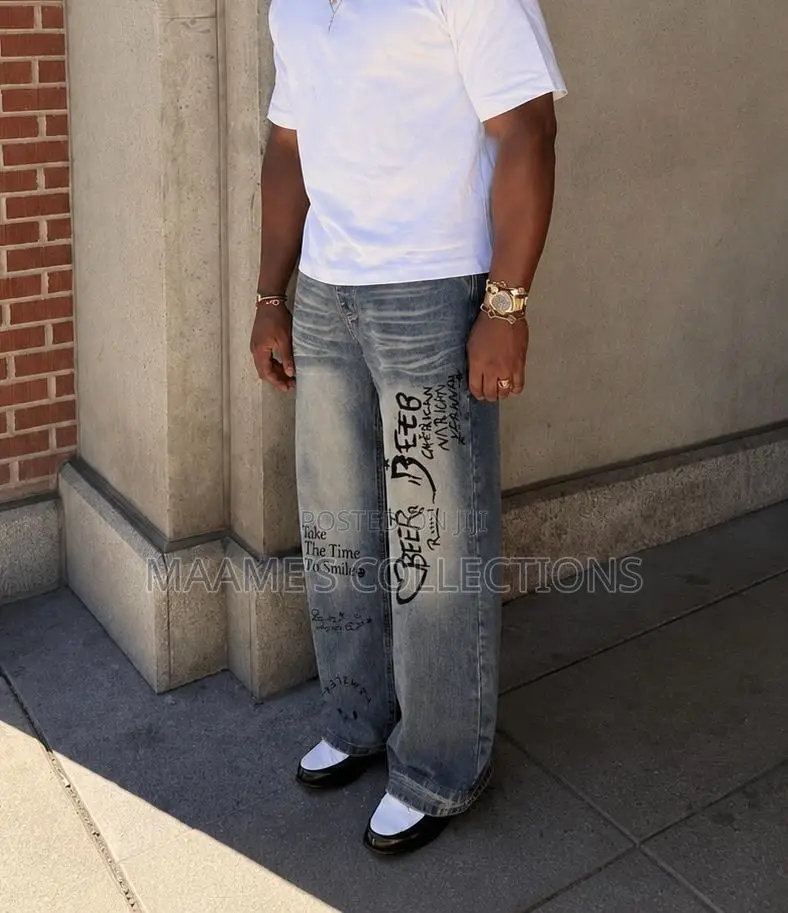 Men's Vintage Casual Loose Baggy Jeans Trousers