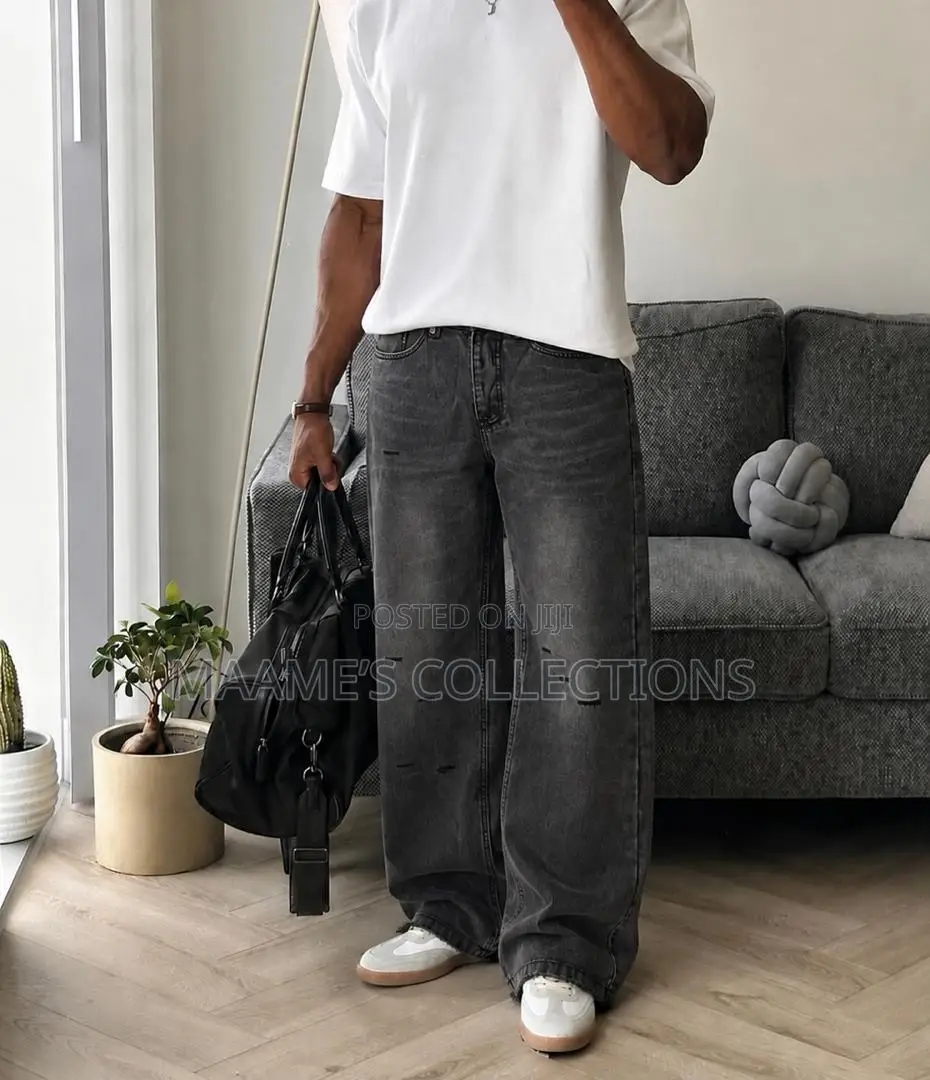 Men's Vintage Casual Loose Baggy Jeans Trousers