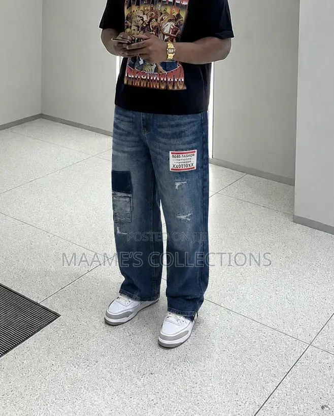 Men's Vintage Casual Loose Baggy Jeans Trousers