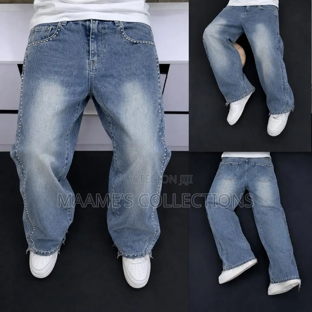 Men's Vintage Casual Loose Baggy Jeans Trousers