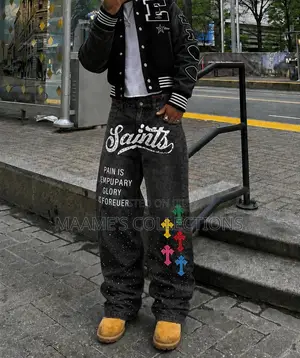 Men's Vintage Casual Loose Baggy Jeans Trousers