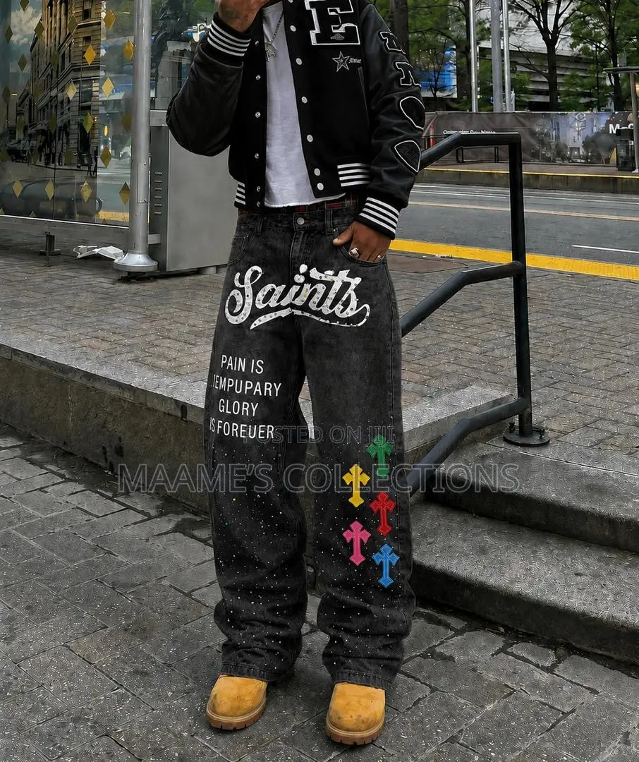 Men's Vintage Casual Loose Baggy Jeans Trousers