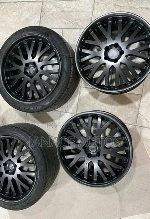 4x Project Kahn Rs Staggered Alloy Wheels Matt Black - 20" 9j 11j