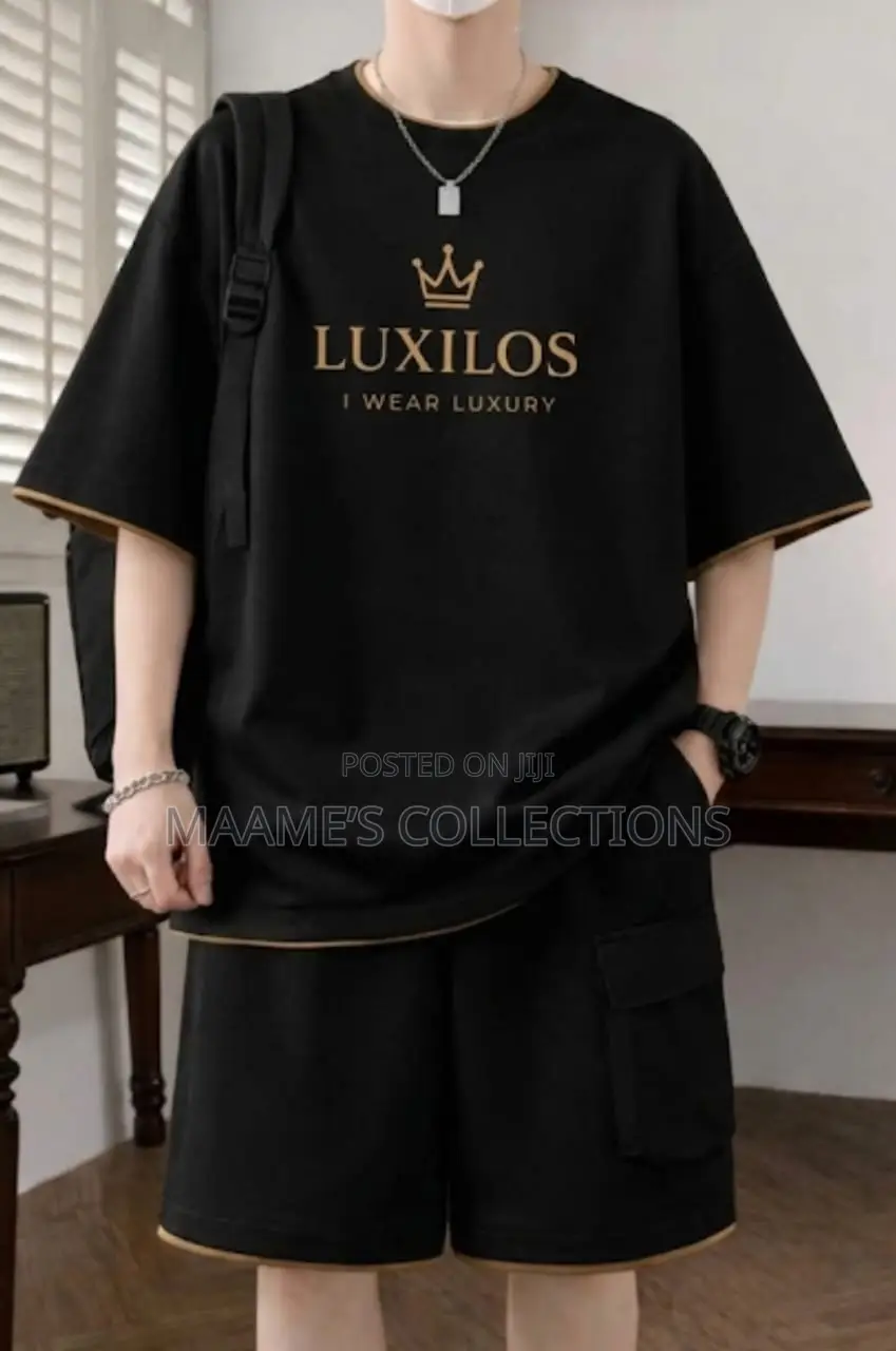 Casual Fashion 2pcs Set Short Sleeve Shirt and Short Pants for Men