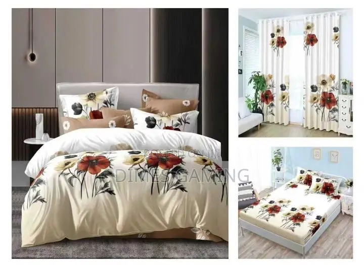 Bed Sheet Pillow Case and Curtain