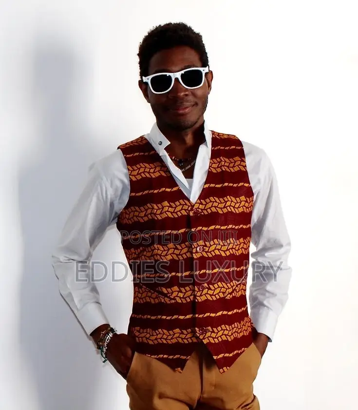 Original African Print Vest for Men