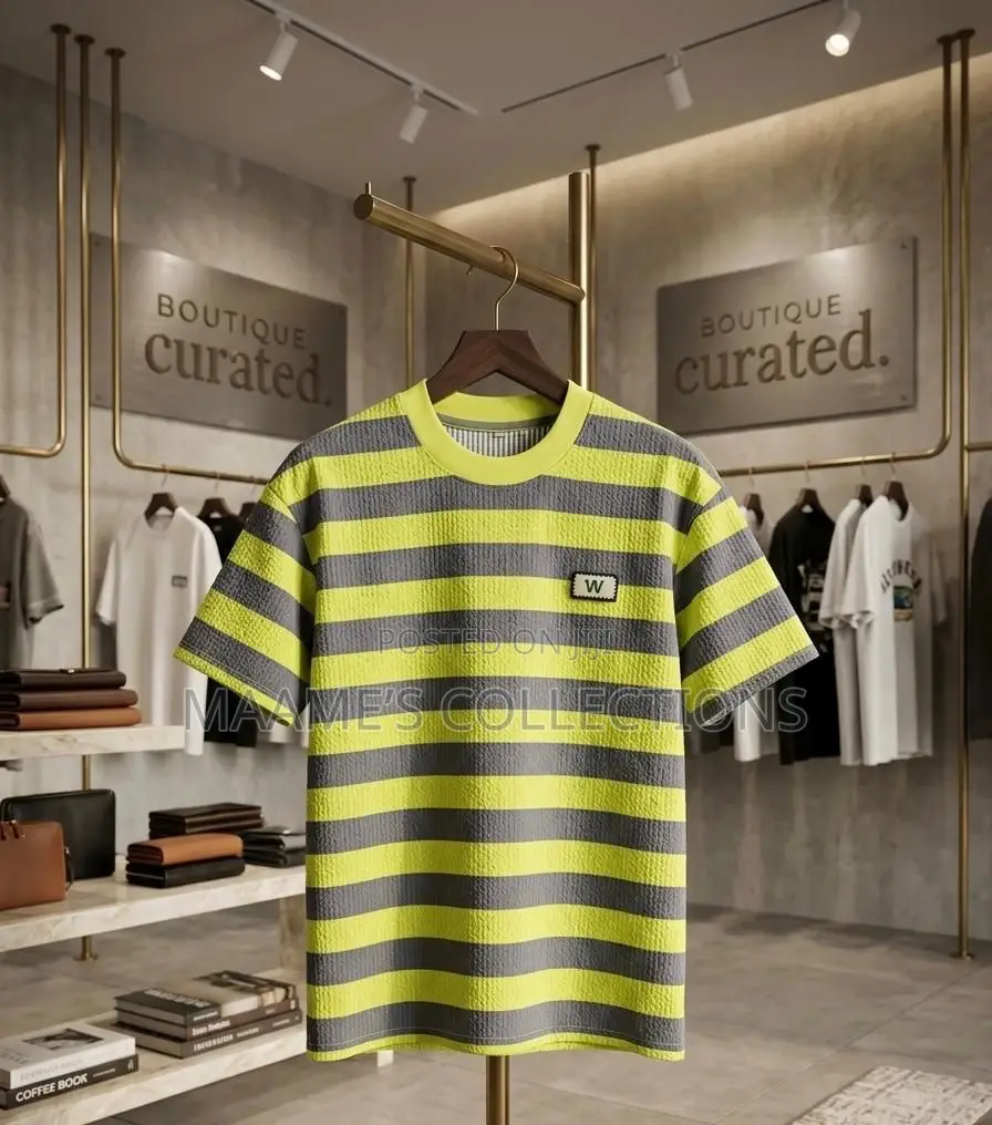 Men's Comfortable Soft and Casual Digital Print Striped T- Shirts
