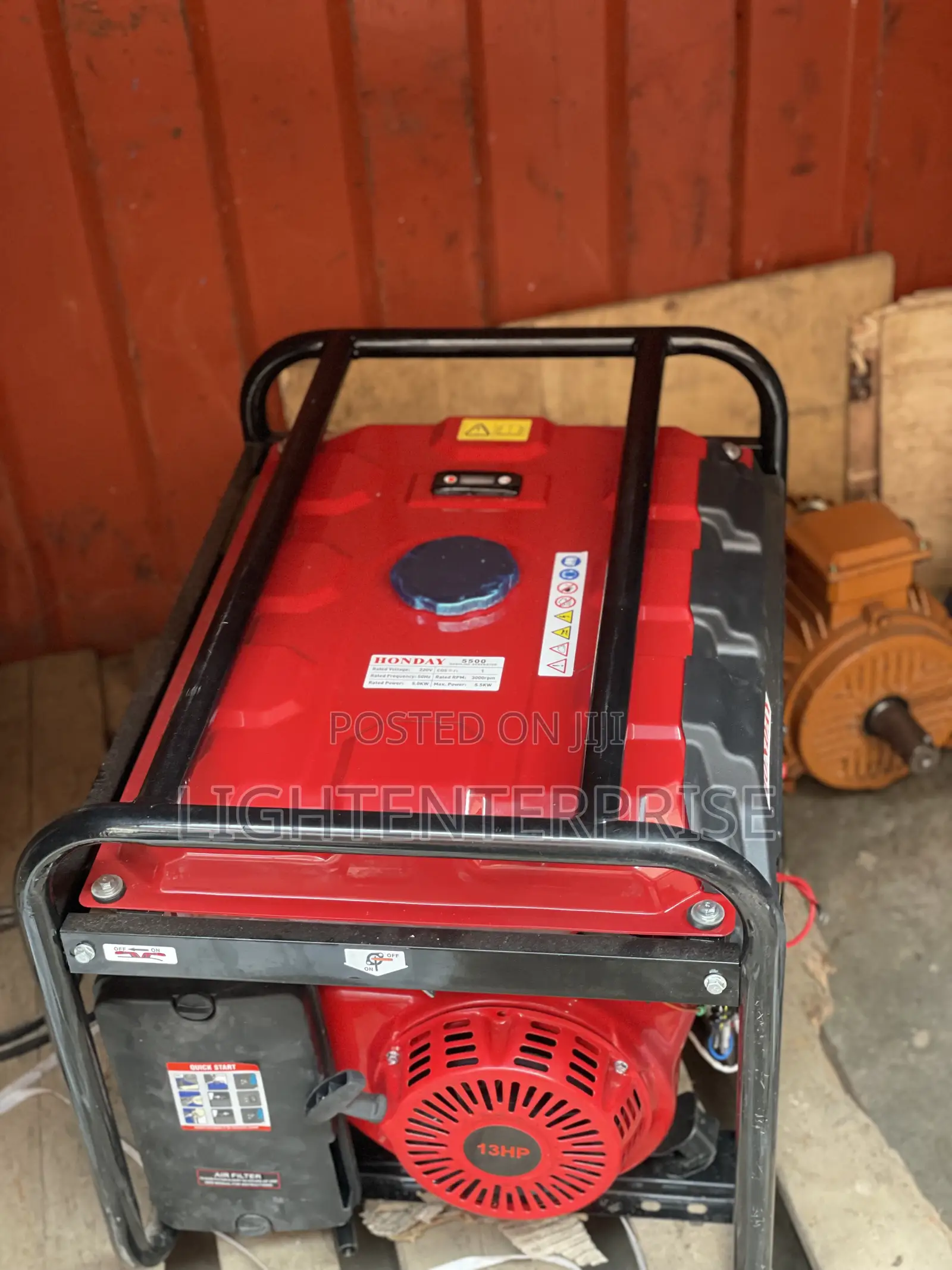Honday 5.5kva Key Start Petrol Generator – 5500w, 13hp