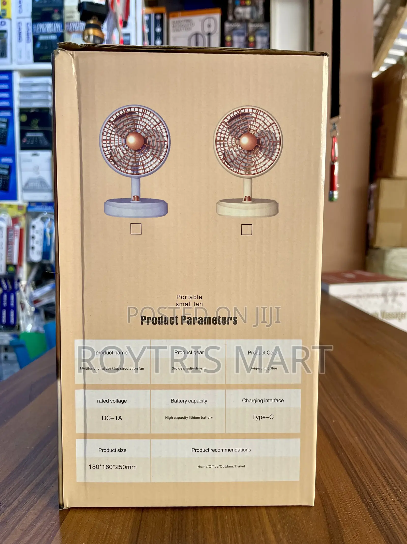 Portable Rotating Rechargeable Desktop Fan