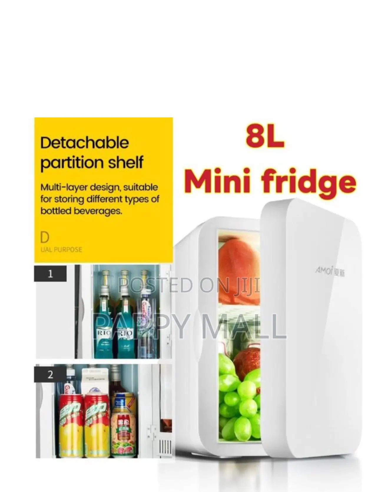 Compact 8l Mini Fridge – Perfect for Beverages Essentials
