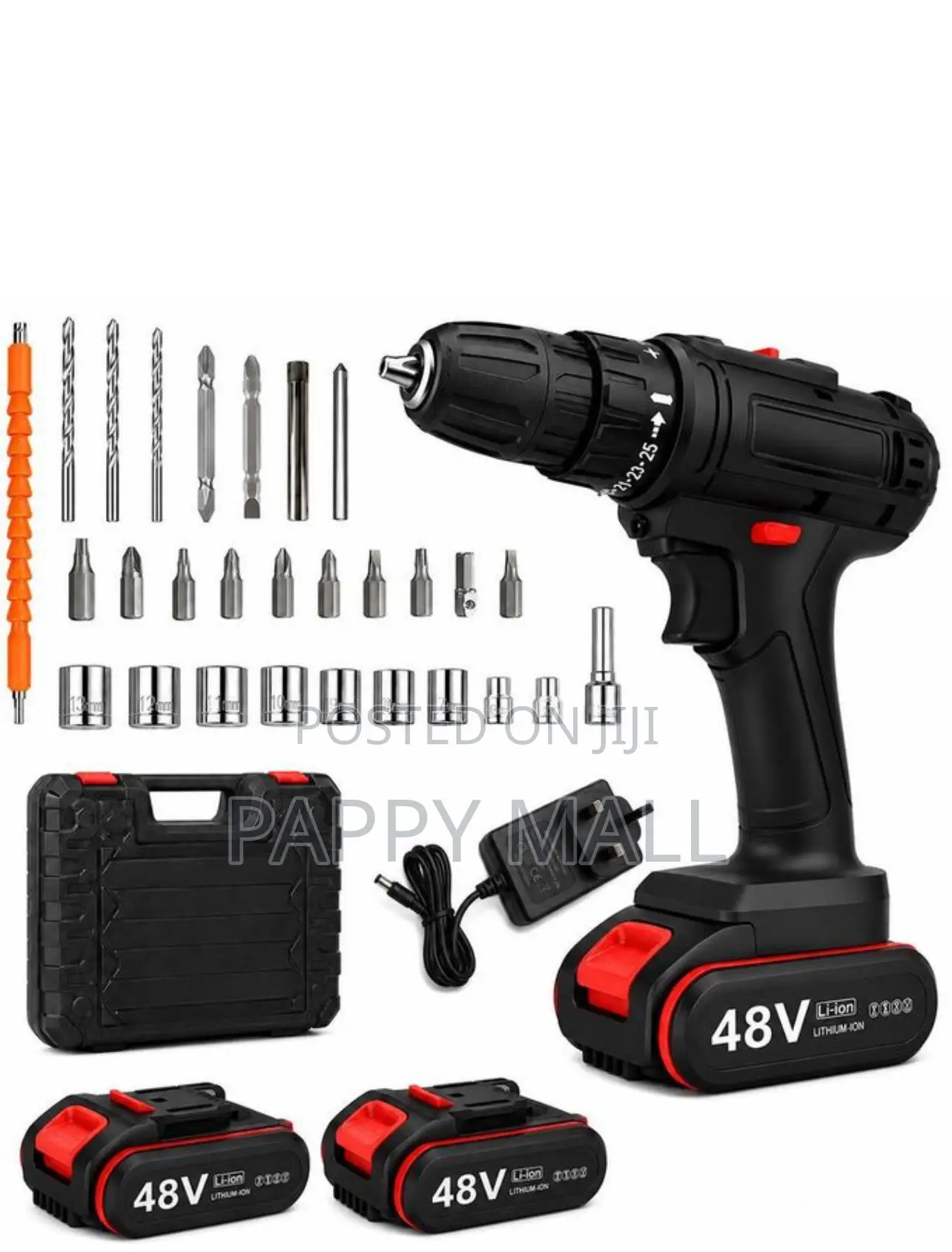 Professional 48v Cordless Power Drill Comprehensive Tool Kit
