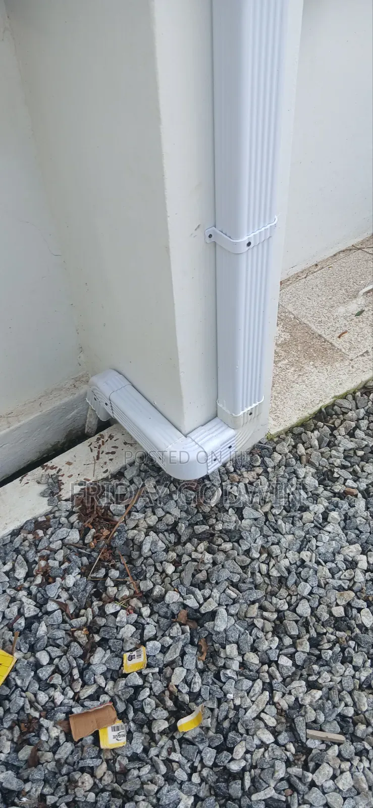 White PVC Rain Gutter