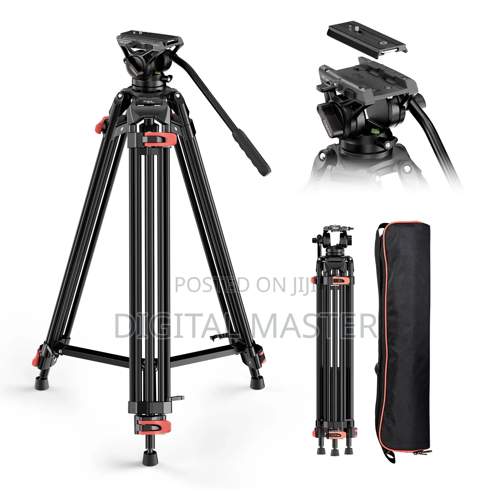 Coman Df16ls Heavy Duty Video Tripod With Fluid Head