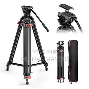 Coman Df16ls Heavy Duty Video Tripod With Fluid Head