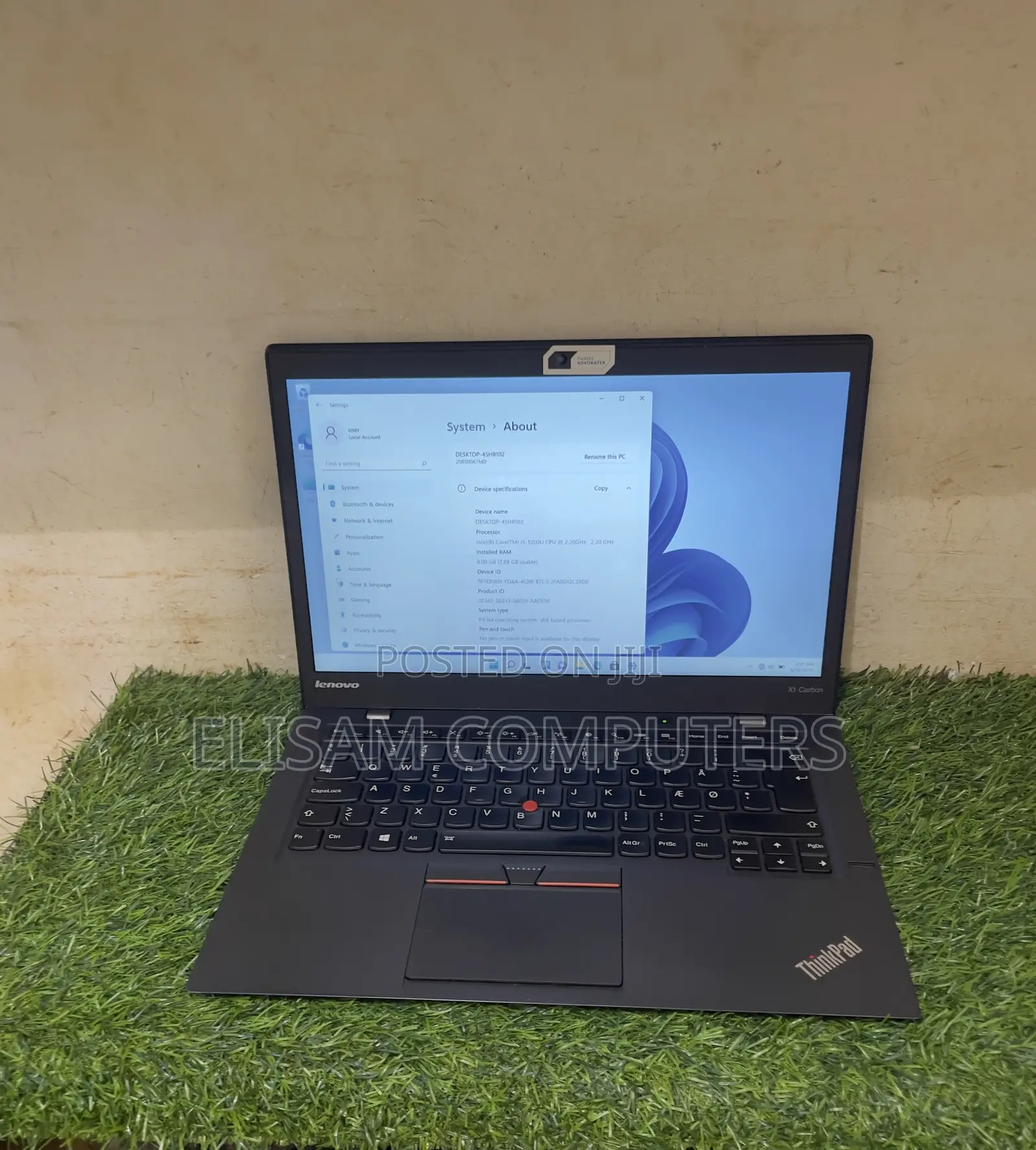Laptop Lenovo ThinkPad X1 Carbon 8GB Intel Core i5 SSD 256GB