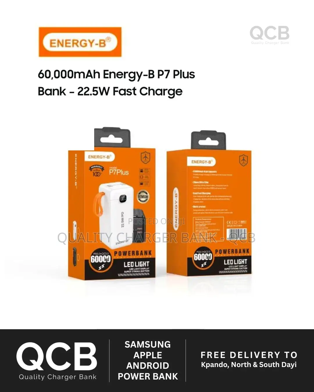 60,000mah Energy-b P7 Plus Power Bank –