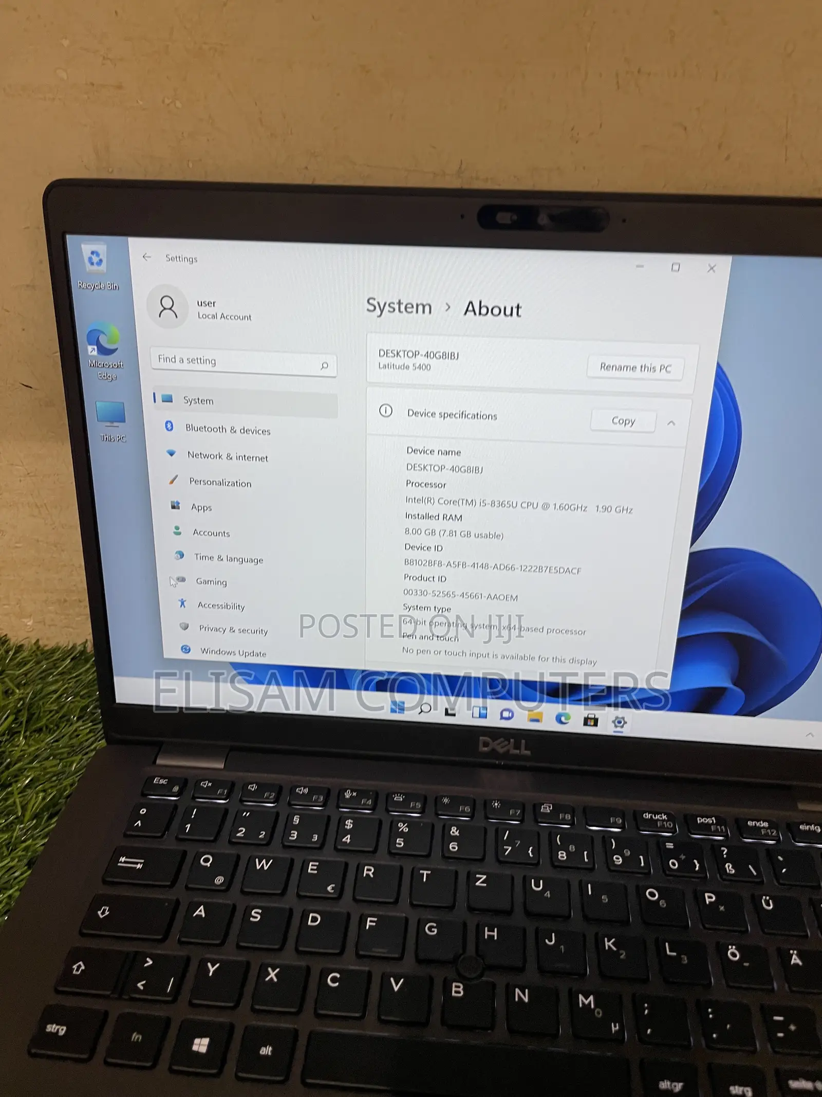 Laptop Dell Latitude 5400 8GB Intel Core i5 SSD 256GB