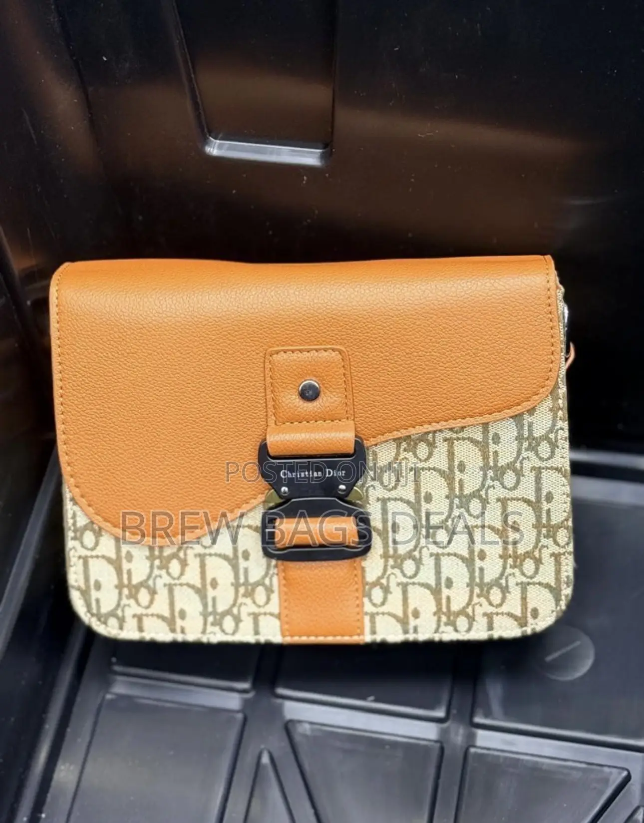 Branded Quality Leather Dior Side Bag.