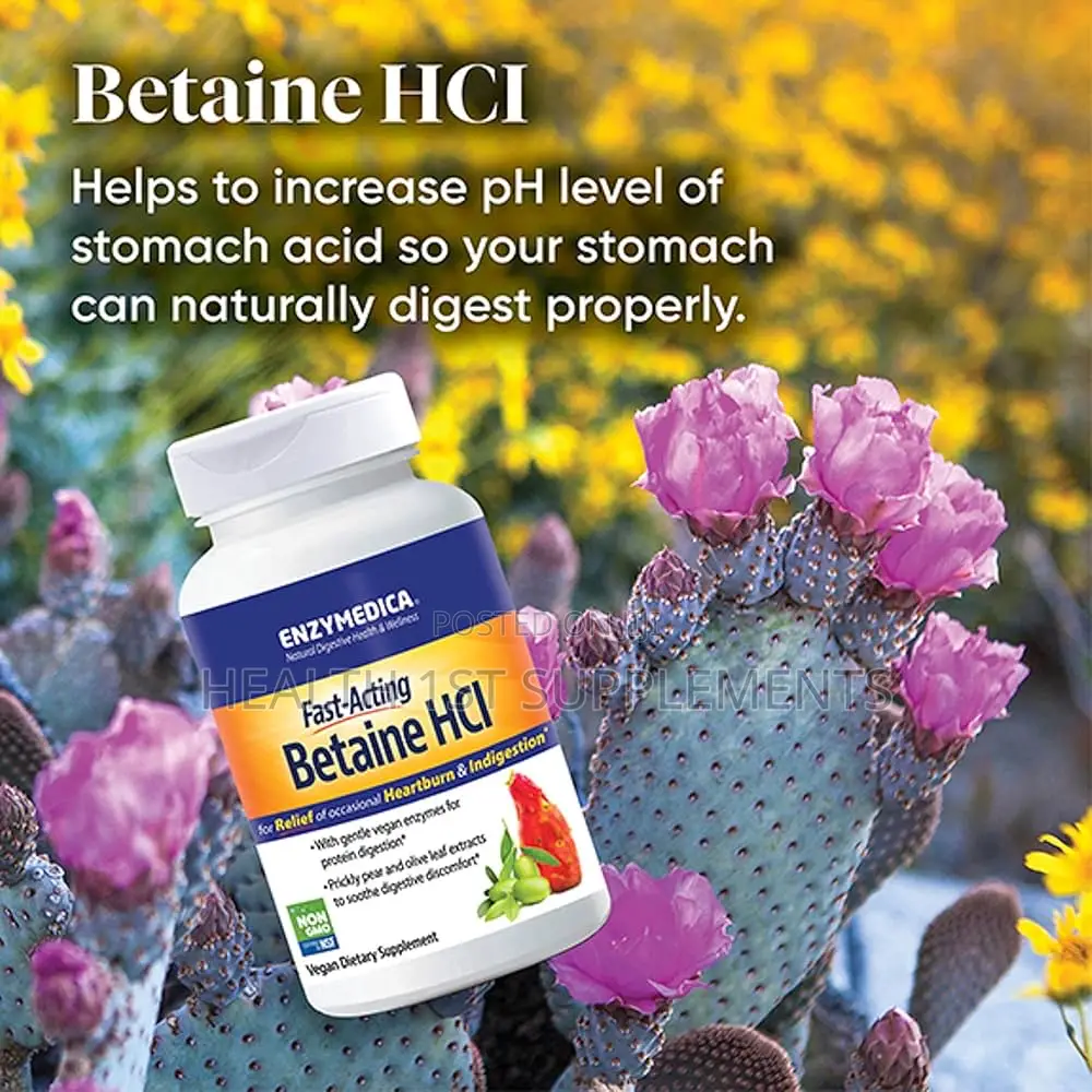 Enzymedica, Fast-acting Betaine Hcl, 120 Veg Capsules