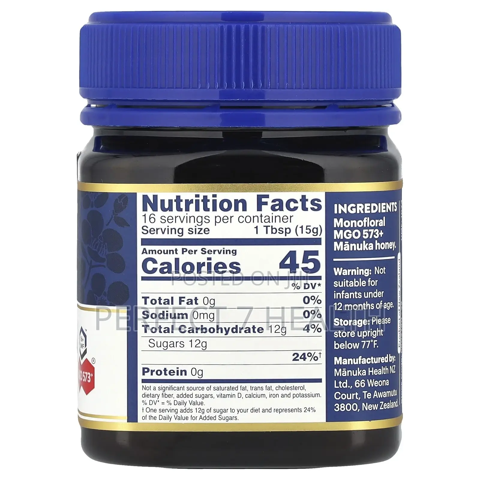 Manuka Health, Manuka Honey, Medical Grade, Umf 16+, Mgo 573+, 250 G