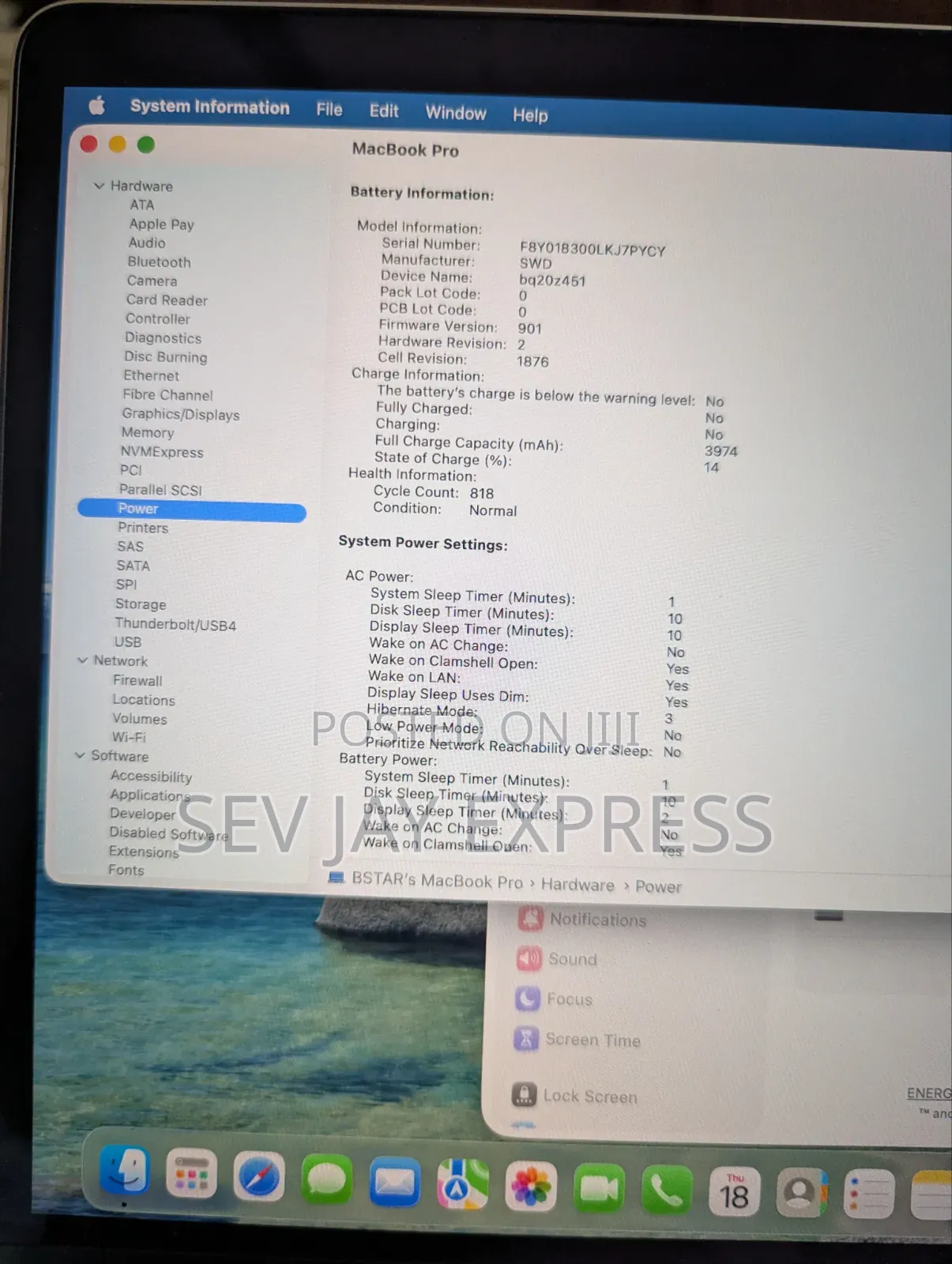 Laptop Apple MacBook Pro 2020 16GB Intel Core i5 SSD 512GB