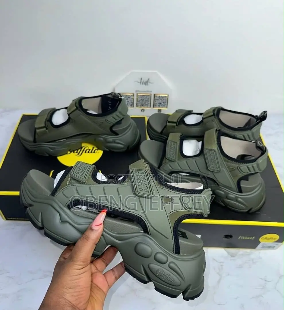 Original Buffalo Binary Track Sandals Green/Black