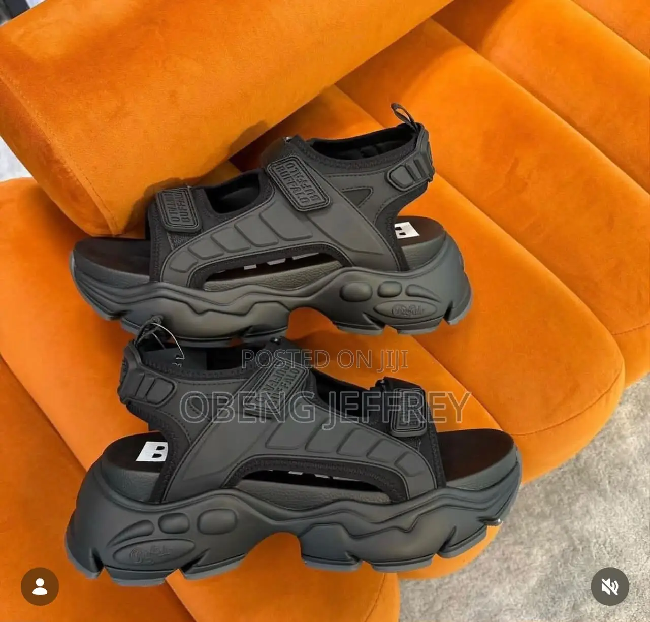 Original Buffalo Binary Track Sandals Green/Black