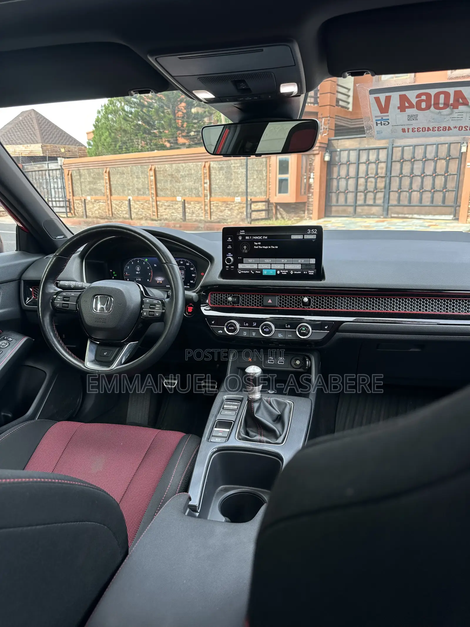 Honda Civic Sport Manual 2023 Red
