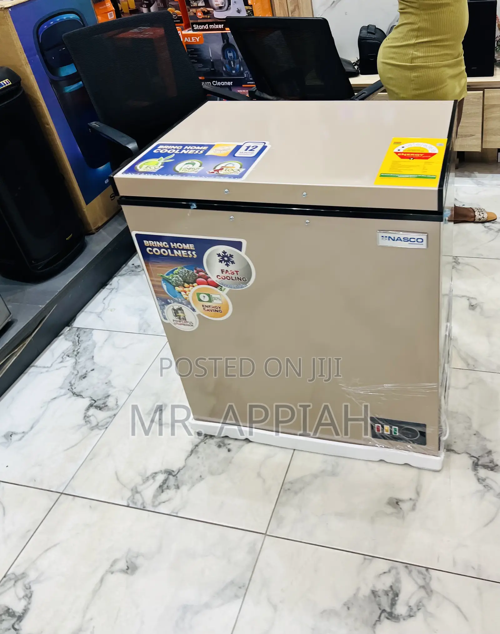Manual Defrost Nasco 200fl Single Door Chest Freezer(Gold)150l