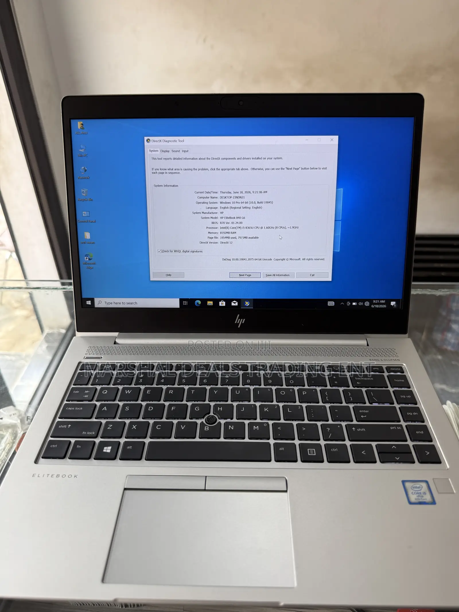 Laptop HP EliteBook 840 G6 8GB Intel Core