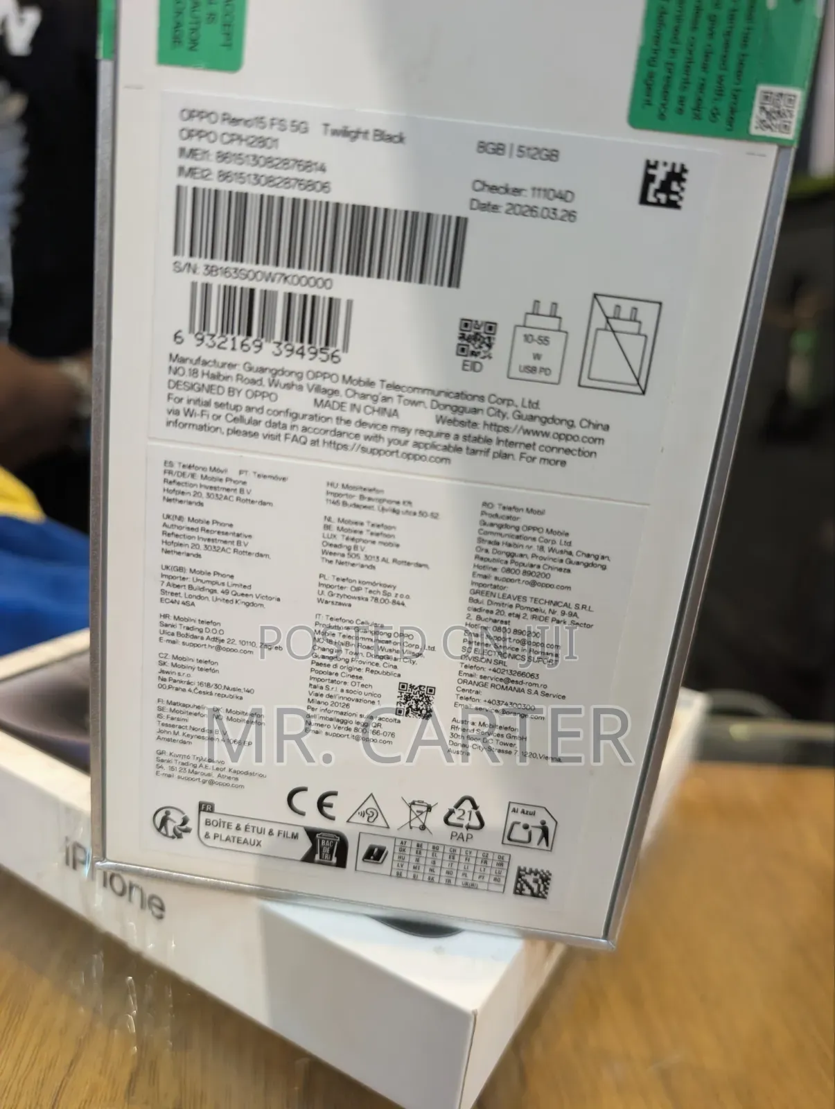 New Oppo Reno15 F 5G 512 GB Black