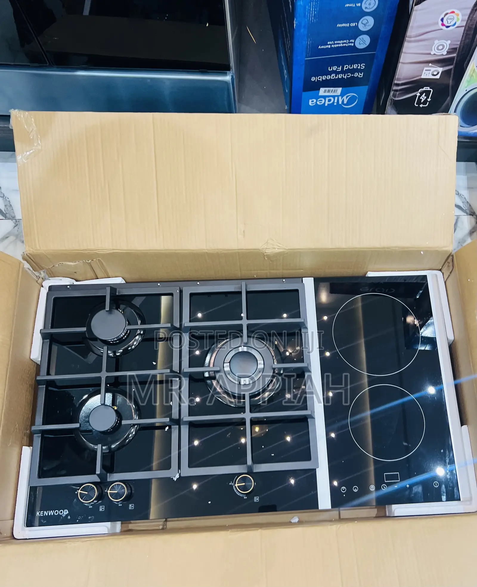 Classic Kenwood 90cm Inbuilt Tempered Glass 3 Gas + 2 Electric Hob.