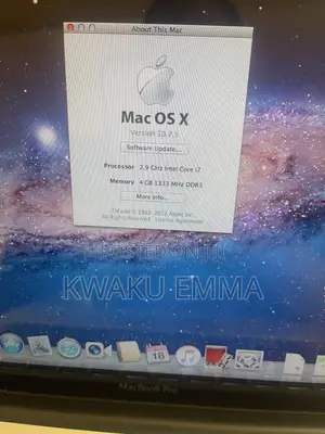 Laptop Apple MacBook Pro 2012 4GB Intel Core i7 HDD 512GB