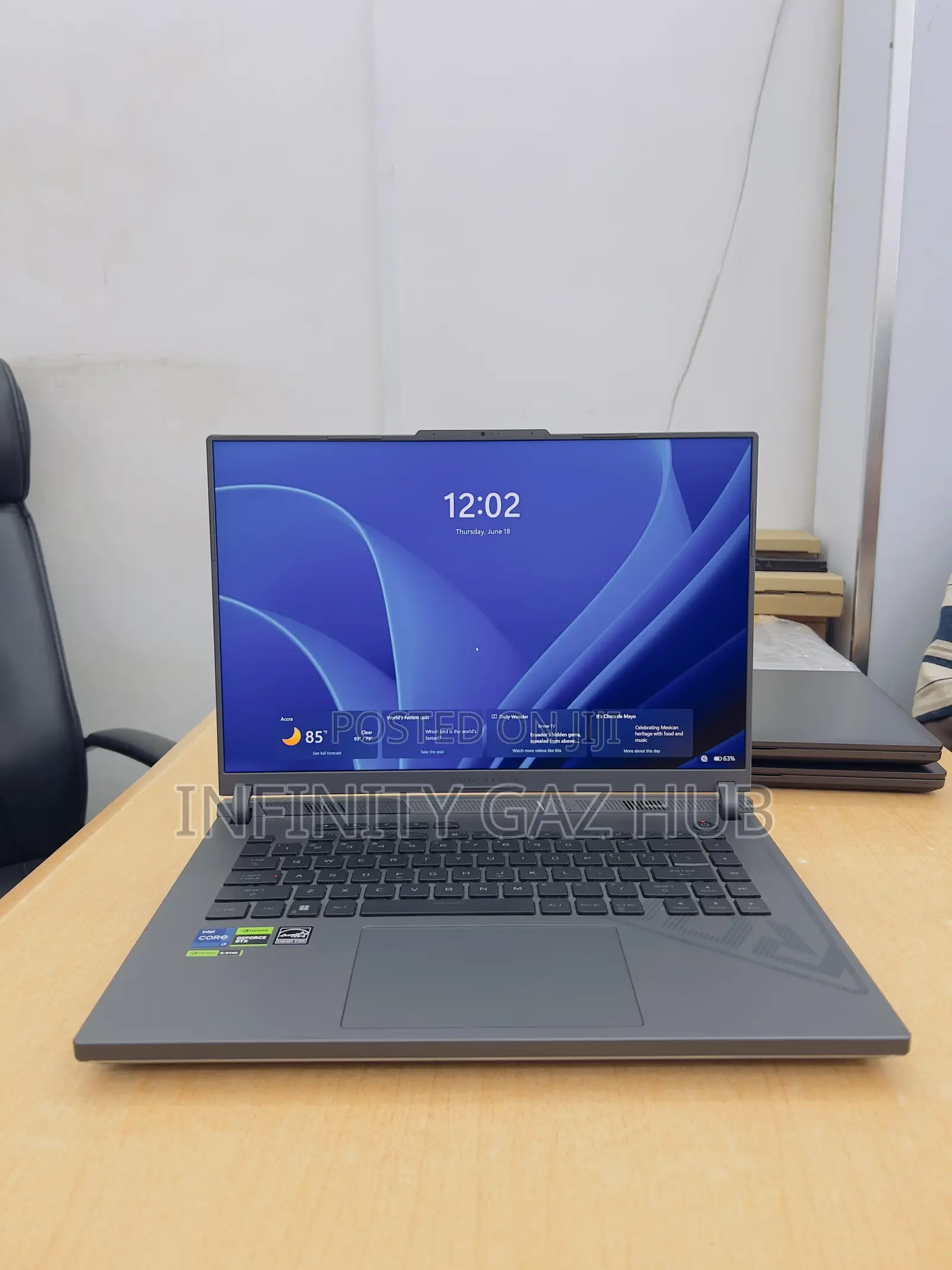 Laptop Asus ROG Strix G16 G614 16GB Intel Core i7 SSHD (Hybrid) 1T