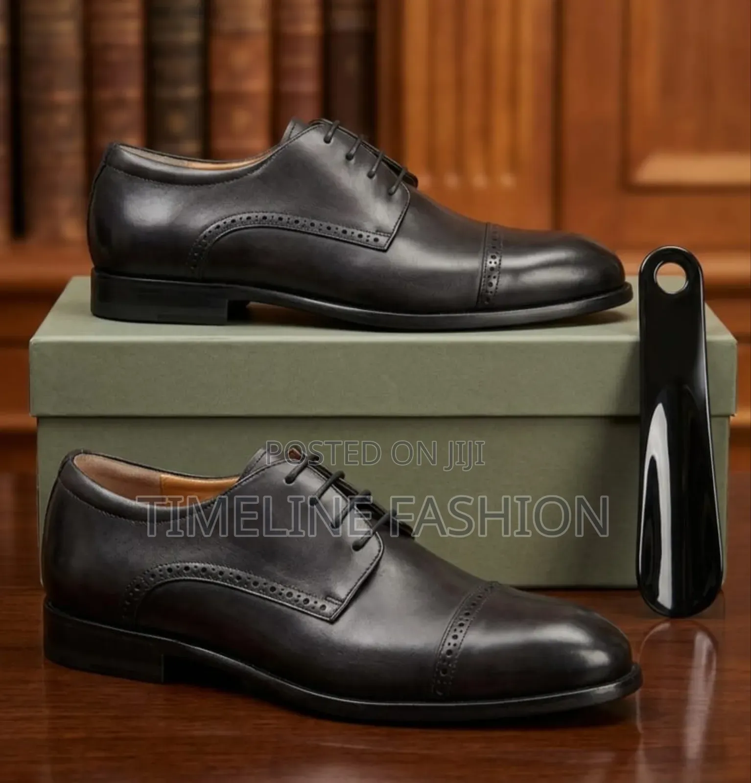 Men's Stylish Business Class Flap Lace Leather Shoes