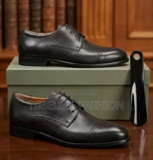 Men's Stylish Business Class Flap Lace Leather Shoes