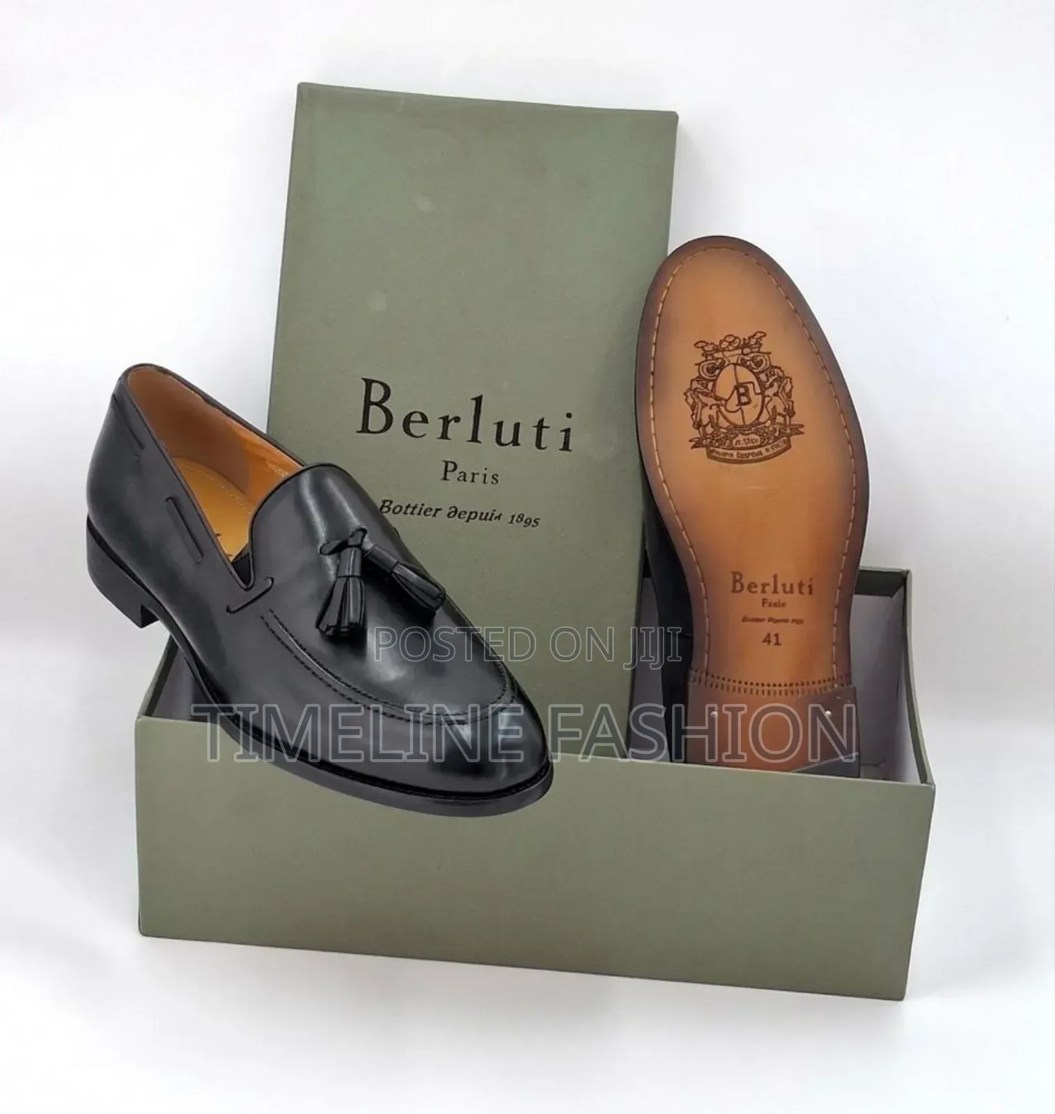 Berluti Men's Premium Full Grain Leather Ring My Bell Shoes