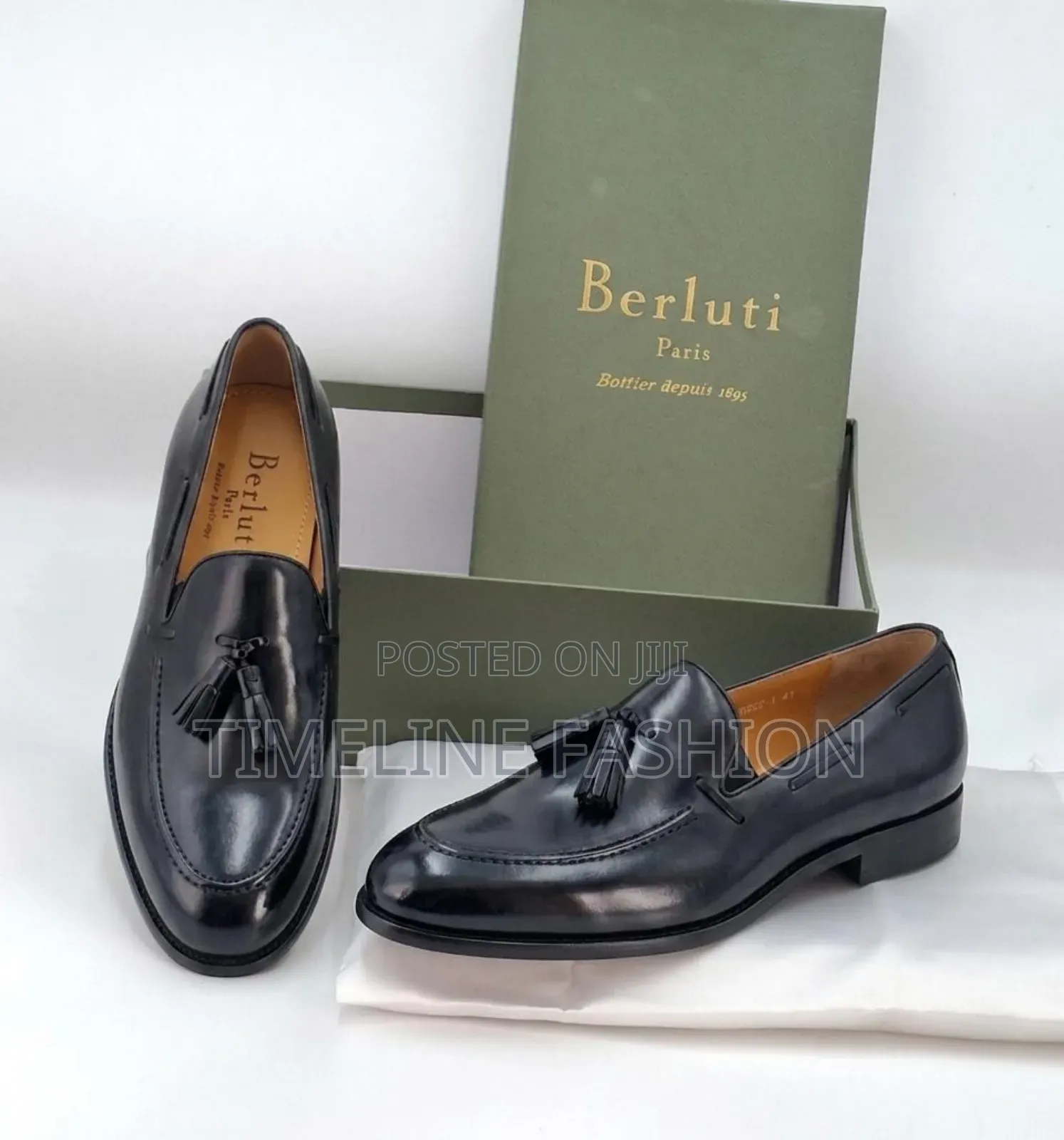 Berluti Men's Premium Full Grain Leather Ring My Bell Shoes
