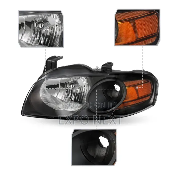 Nissan Sentra 2004 - 2006 Halogen Headlight Black