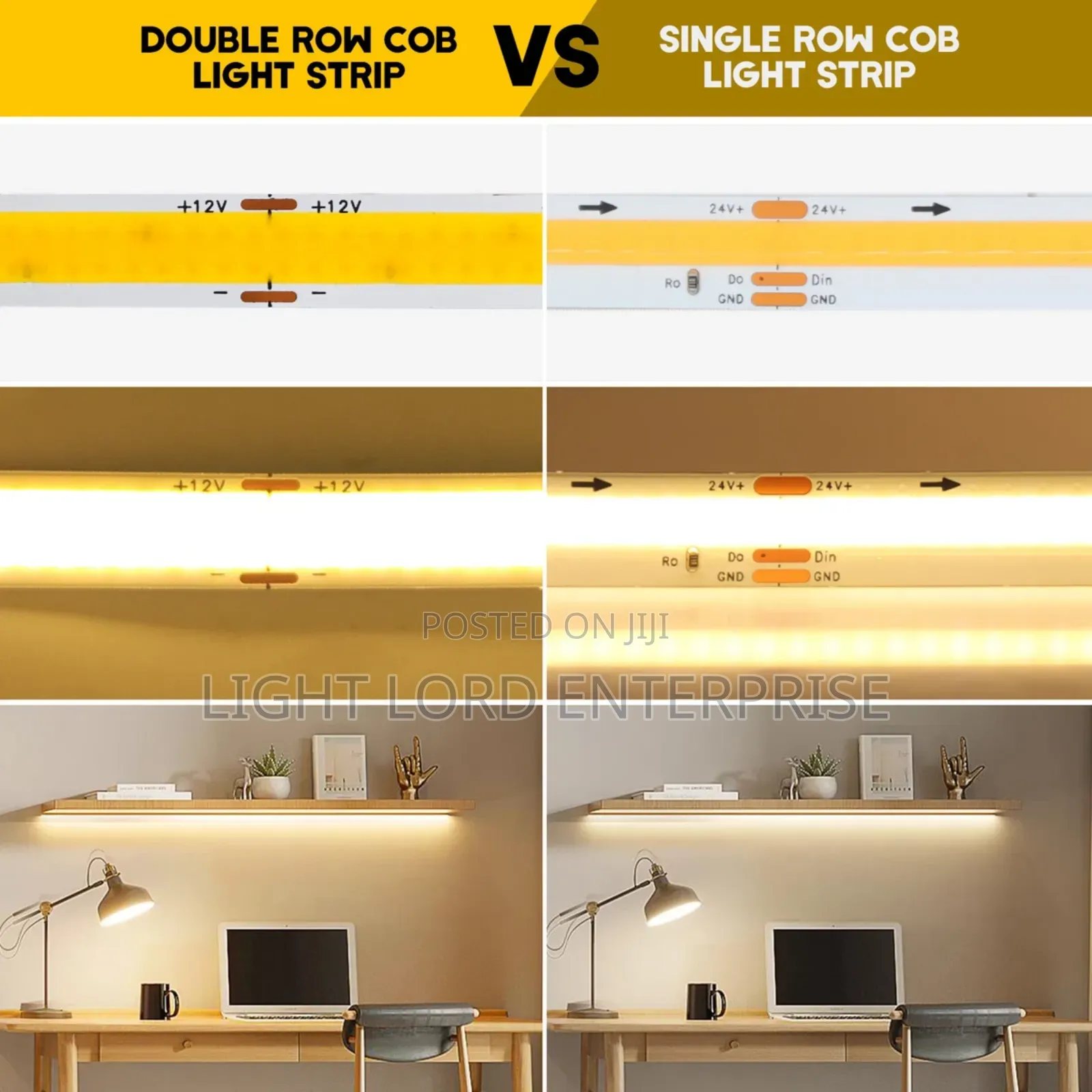 Fast Connection 12v/24v Led Strip Cob