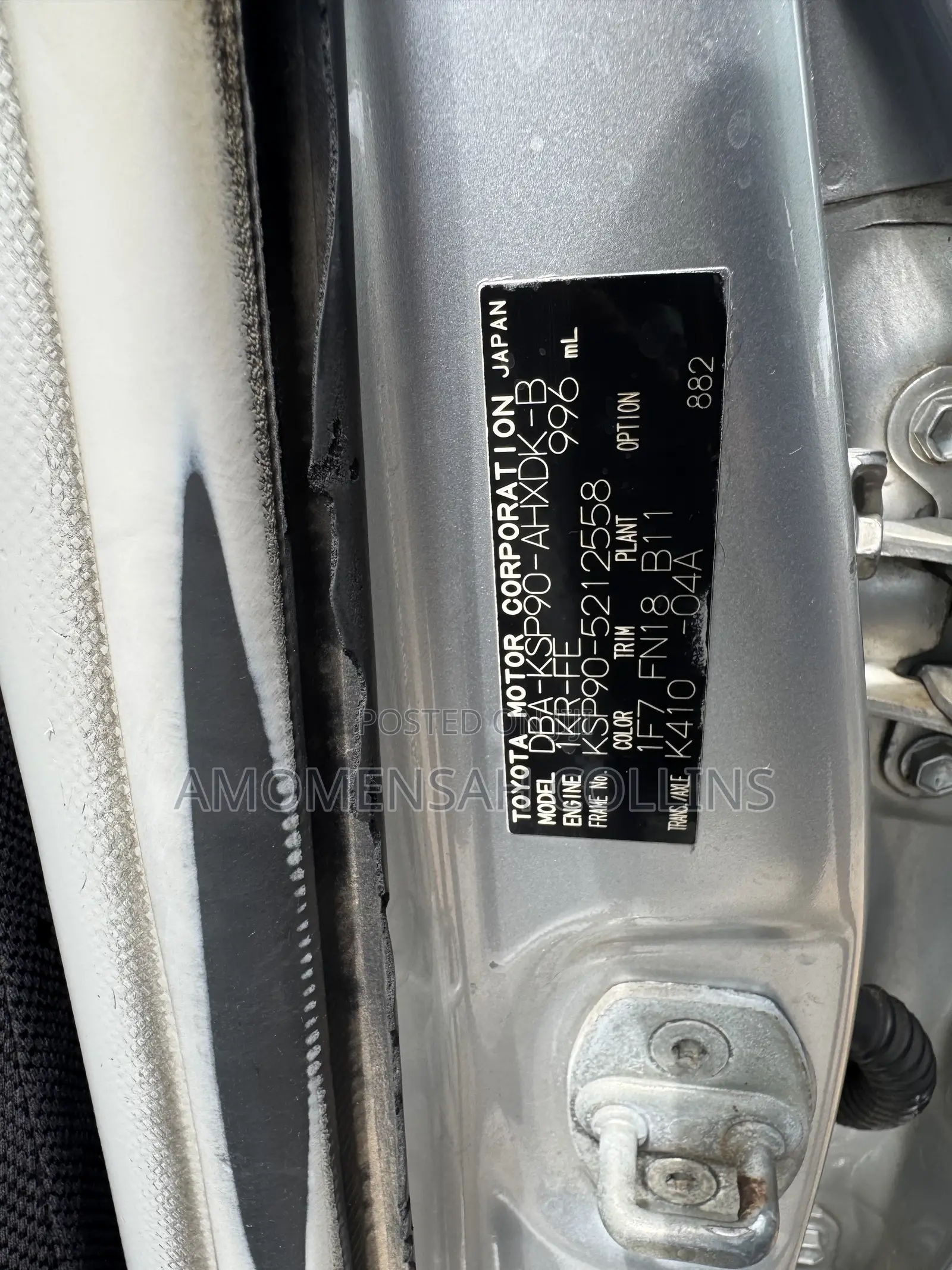 Toyota Vitz 1.0 FWD 3dr 2010 Gray